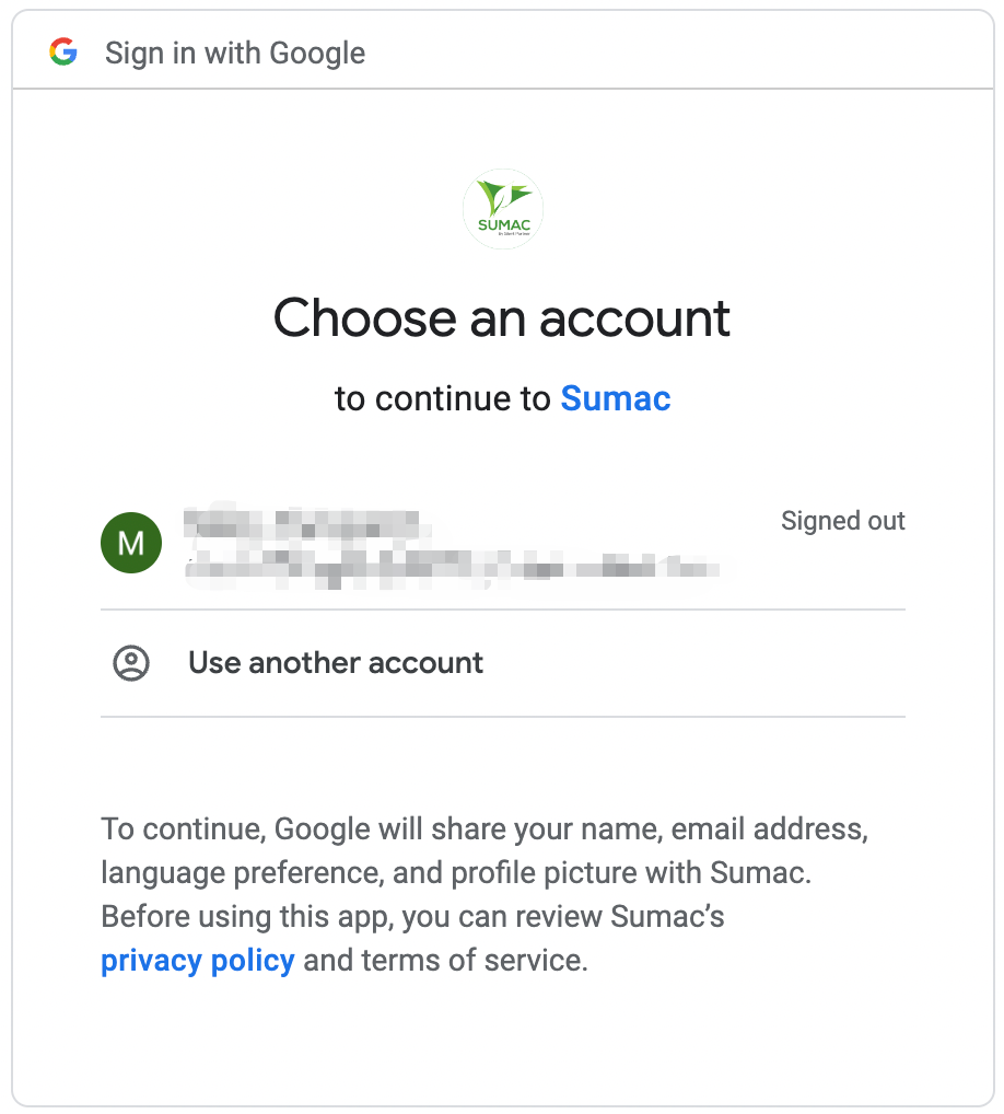How to login to your Sumac database